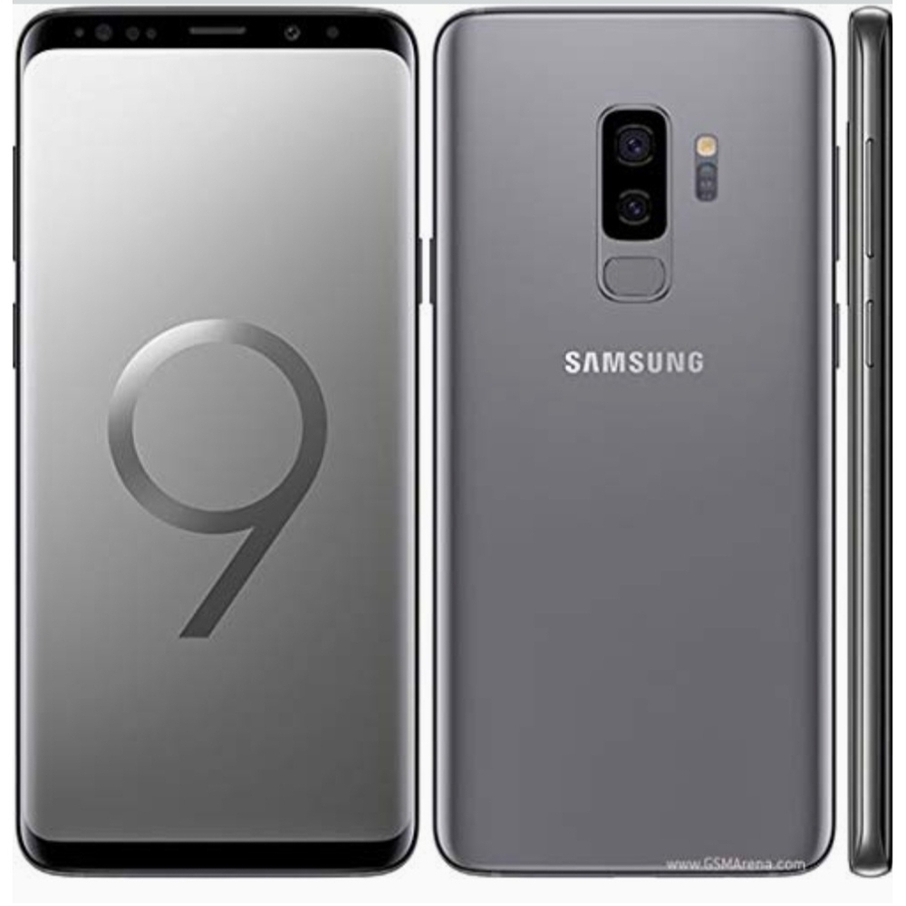 Samsung Galaxy S9 Plus + Unlocked 64GB Can Vers & Case. SM-G965W Tit Grey. VGUC
